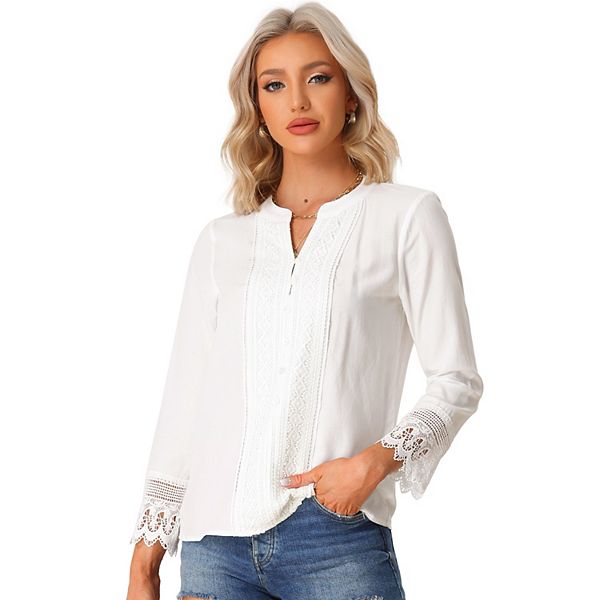 トップス eaphi HALF SLEEVE EMBROIDERY LACE BLOUSE eaphi HALF SLEEVE EMBROIDERY LACE BLOUSE