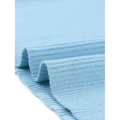 Women's Casual Cap Sleeve Knit T Shirts Crewneck Basic Summer Tops Slim Fit Solid Color Blouse