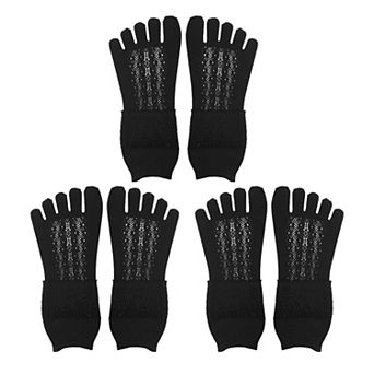 3 Pairs Five Fingers Socks Fashion Breathable No Show Socks For Women