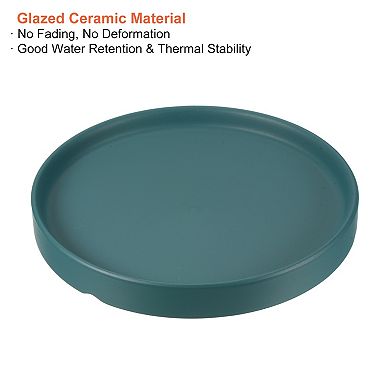6" Ceramic Round Planter Saucer Flower Pot Drip Tray Coaster, 2 Pack