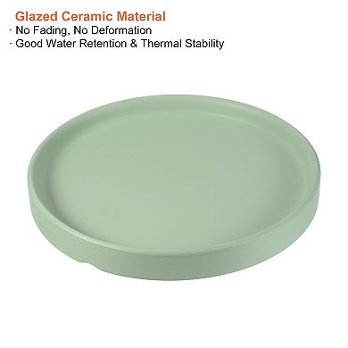 6" Ceramic Round Planter Saucer Flower Pot Drip Tray Coaster, 2 Pack