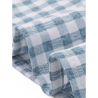 Summer Square Neck Gingham Tops for Women Sleeveless Blouses