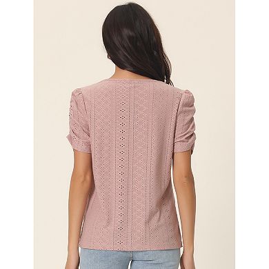 Womens Crew Neck Printed Tops Plus Size 3/4 Sleeve Flower Floral Graphic T Shirts 2024 Fashion Casual Vacation Boho Pullover Elegant Lightweight Tunic