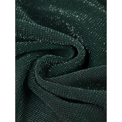 Cutout Party Tops For Women V-neck Mesh Sheer Shimmer Crop Tops