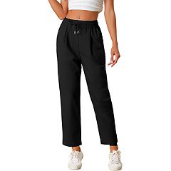 Women's Elastic Waist Casual Athleisure Pants Ankle Length Joggers