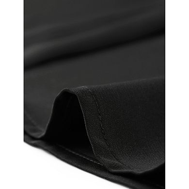 Summer Office Tops For Women V-neck Solid Color Casual Chiffon Ruffle Sleeve Blouse