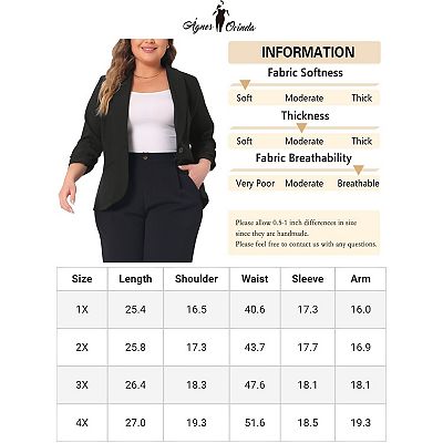 Lightweight plus size blazer best sale