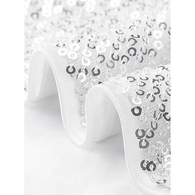 Sequin Tops For Women Sparkle Glitter V-neck Cap Sleeve Party Club Blouse