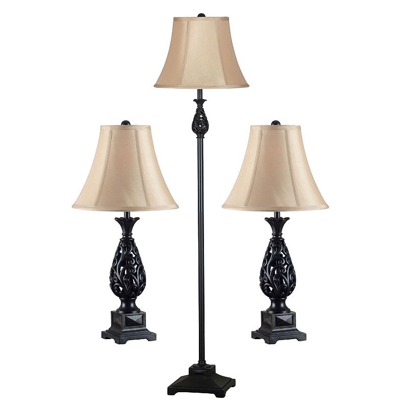3-pc. Prescott Lamp Set, Brown, Furniture