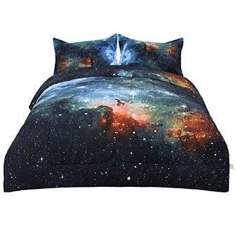 3 pc Galaxies Blue Comforter All-season Down Quilted Duvet