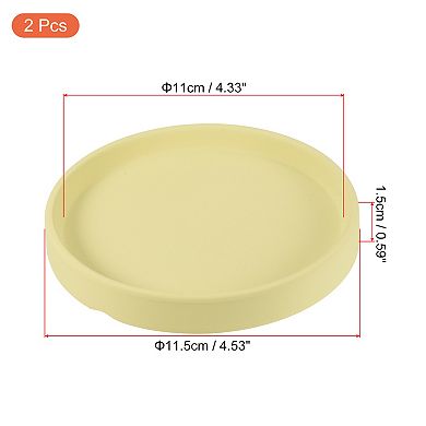 4.5" Ceramic Round Planter Saucer Flower Pot Drip Tray Coaster, 2 Pack