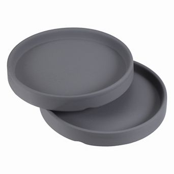 4.5" Ceramic Round Planter Saucer Flower Pot Drip Tray Coaster, 2 Pack