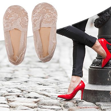 5 Pairs Invisible Deep Mouth Lace Socks Soft Fashion For Women