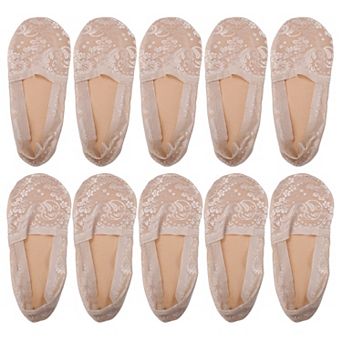 5 Pairs Invisible Deep Mouth Lace Socks Soft Fashion For Women