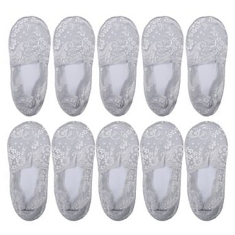 5 Pairs Invisible Deep Mouth Lace Socks Soft Fashion For Women