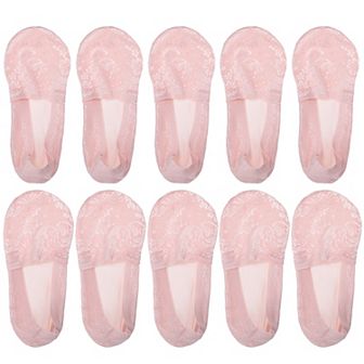 5 Pairs Invisible Deep Mouth Lace Socks Soft Fashion For Women