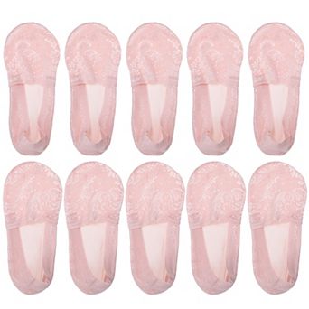 5 Pairs Invisible Deep Mouth Lace Socks Soft Fashion For Women