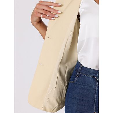 Sleeveless Blazer for Women's Business Casual Linen Work Office Suit Vest Jacket
