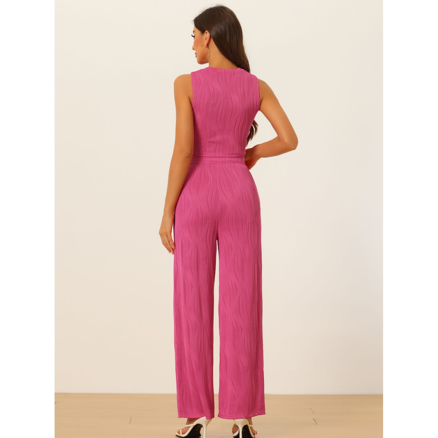 Anrabess Amazon Two Piece Set Women's 2-Piece Linen Set Trendy