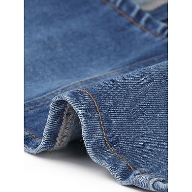 Halter Denim Top For Women Zipper Up Collared Sleeveless Jean Corset