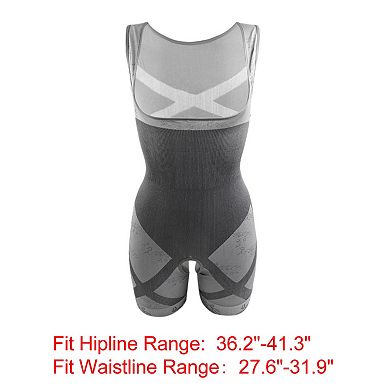 L-xl Women Full Body Shapewear Waist Cincher Tummy Shaper Underwear Gray