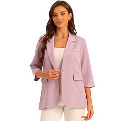 Allegra K Women's Work Office Lapel Collar Stretch Jacket Suit Blazer :  : Clothing, Shoes & Accessories