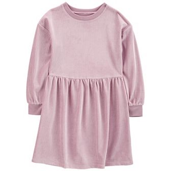 Girls 4-14 Carter's Ribbed Long Sleeve Peplum Dress
