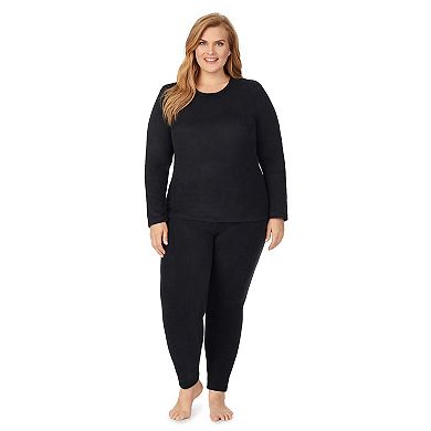 Plus Size Cuddl Duds® Long Sleeve Fleece Crewneck Top