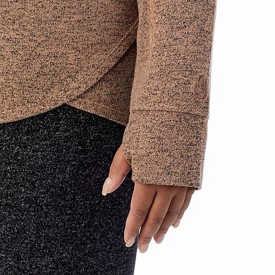 Plus Size Cuddl Duds® Soft Knit Long Sleeve Crew Top