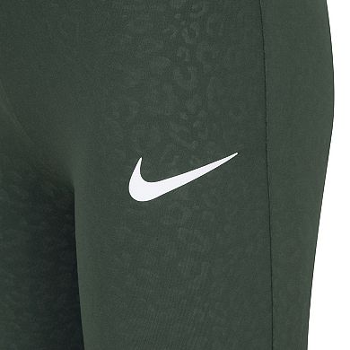 Baby & Toddler Girls Nike Swoosh Dri-FIT Crewneck Sweatshirt & Flared Leggings 2-Piece Set