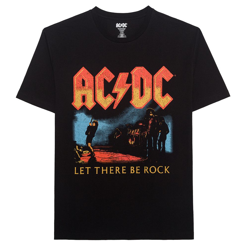 Big & Tall AC/DC Let There Be Rock Crewneck Graphic Tee