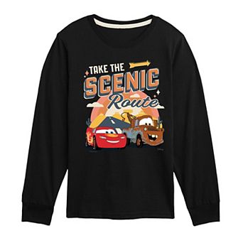 Disney / Pixar's Cars Boys 8-20 Take The Scenic Route Long Sleeve Graphic Tee