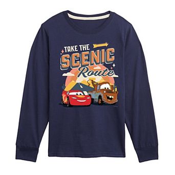 Disney / Pixar's Cars Boys 8-20 Take The Scenic Route Long Sleeve Graphic Tee