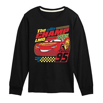 Disney / Pixar's Cars Boys 8-20 The Champ Lightning McQueen Long Sleeve Graphic Tee