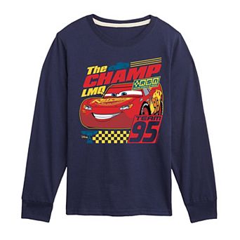 Disney / Pixar's Cars Boys 8-20 The Champ Lightning McQueen Long Sleeve Graphic Tee