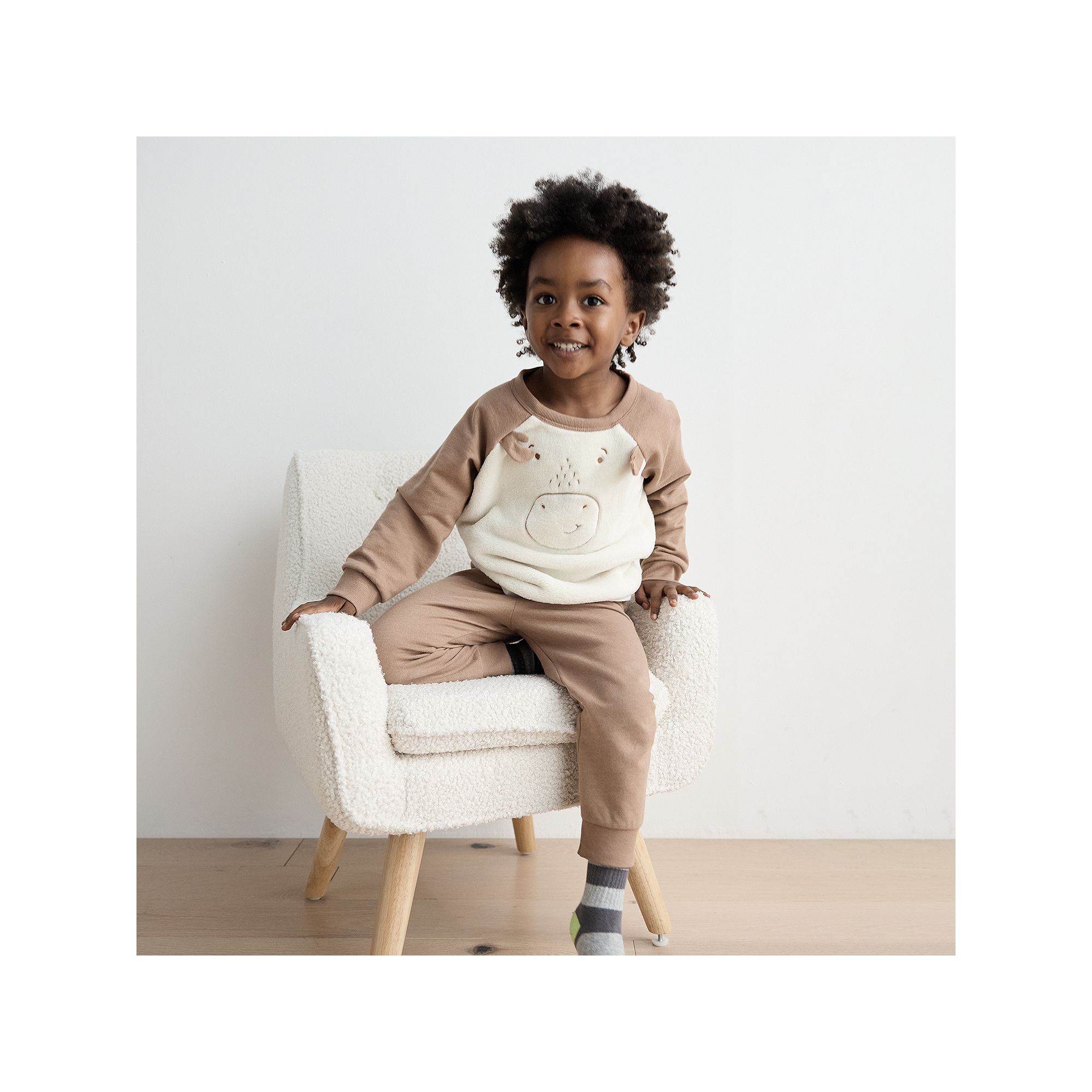 Toddler Boy Carters 2-Piece Moose Fuzzy Pullover & Fleece Pants Set, Toddl