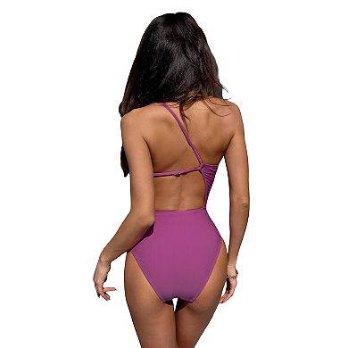 Women's Cupshe Miami Modern One Shoulder Cutout One Piece Swimsuit