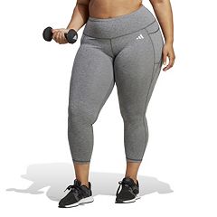 adidas Optime Stash Pocket High-Waisted 7/8 Leggings - Grey, Women's  Training