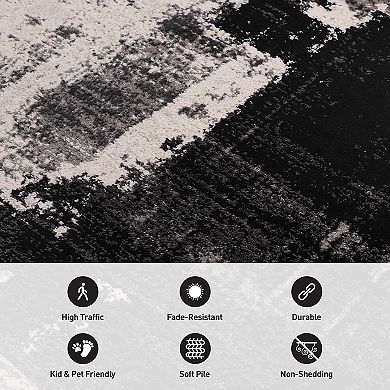 World Rug Gallery Modern Abstract Gradient Area Rug