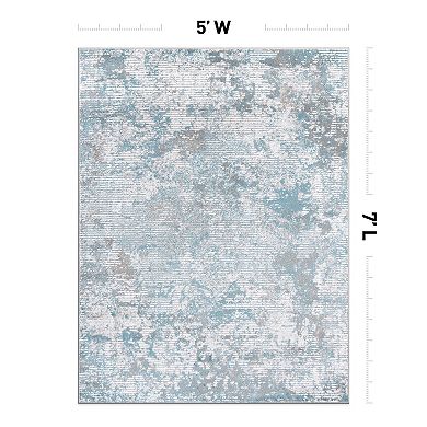 World Rug Gallery Wynn Modern Abstract Whispers Area Rug