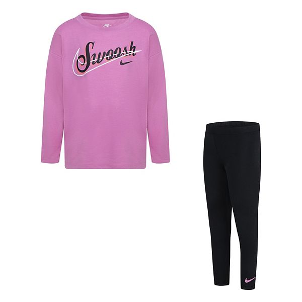 Two-Piece Oversized Tee and Leggings Set - Spooktacular Circus