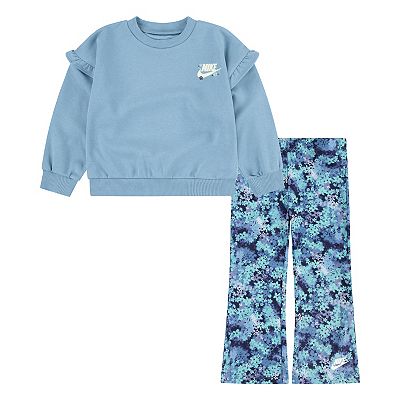 Baby Toddler Girls Nike Floral Ruffle Sweatshirt Dri-FIT Flared