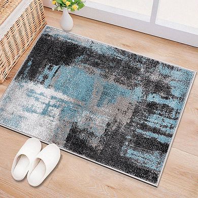 World Rug Gallery Wynn Modern Watercolor Abstract Design Area Rug