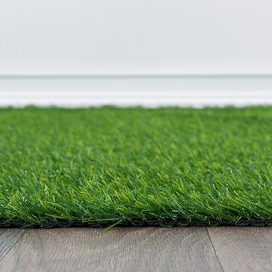 World Rug Gallery Artificial Solid Grass Area Rug