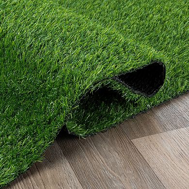 World Rug Gallery Artificial Solid Grass Area Rug
