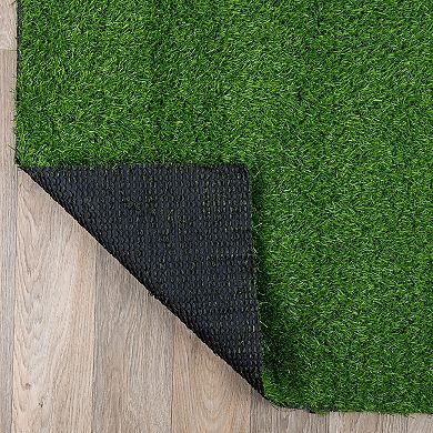 World Rug Gallery Artificial Solid Grass Area Rug