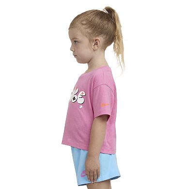 Toddler Girls Nike Logo Boxy Graphic Tee