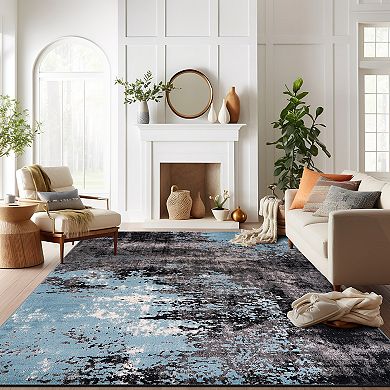 World Rug Gallery Contemporary Abstract Splash Area Rug