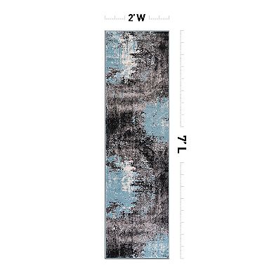 World Rug Gallery Contemporary Abstract Splash Area Rug