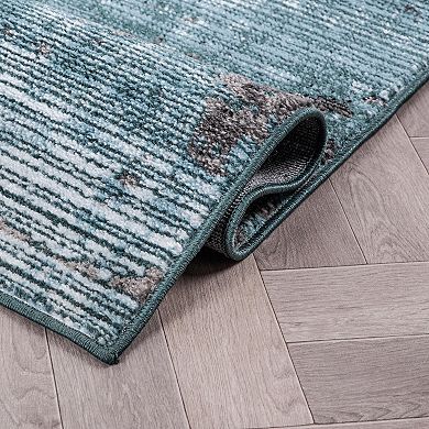 World Rug Gallery Abstract Design Distressed Area Rug